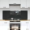 vidaXL Kitchen Backsplash 2 pcs Dark Grey 70 x 50 cm Tempered Glass