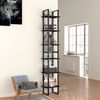 vidaXL 6-Tier Book Cabinet Black 40x30x210 cm Engineered Wood