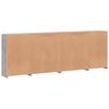 vidaXL Sideboard with LED Lights Grey Sonoma 283x37x100 cm