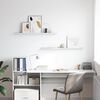 vidaXL Wall Shelf 2 pcs White Marble 100 x 9 x 3 cm Engineered Wood