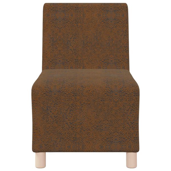 vidaXL Modular Sofa Unit Armless Brown 55 x 74 x 82 cm