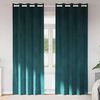 vidaXL Blackout Curtains 2 pcs Dark Green 140 x 260 cm Velvet