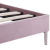 vidaXL Bed Frame with LED without Mattress Pink Fabric 135x190 cm Double