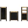 vidaXL Bathroom Furniture Set 3 pcs Brown and Black Solid Mango Wood