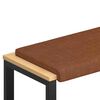 vidaXL Bench Cushion Faux Leather Brown Depth 35 cm