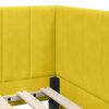 vidaXL Corner Bed Frame with Headboard Yellow 100 cm x 200 cm Velvet