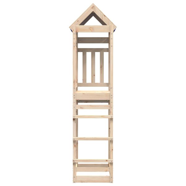 vidaXL Play Tower Brown 85 x 52.5 x 239 cm Solid Pine Wood