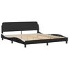 vidaXL Bed Frame "Dover" Black and White 180x200 cm Super King Faux Leather