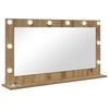 vidaXL Vanity Mirror Artisan Oak 100 x 55 x 18 cm Rectangular
