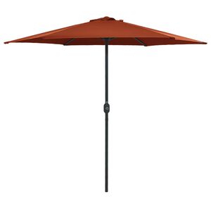 vidaXL Garden Parasol with Aluminium Pole 270x246 cm Terracotta