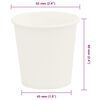vidaXL Paper Coffee Cups 1000 pcs 4oz 100ml White