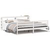 vidaXL Bed Frame without Mattress White 200x200 cm Solid Wood Pine