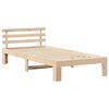 vidaXL Bed Frame with Headboard Natural 100 x 200 cm Solid Pine Wood