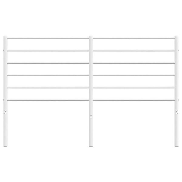 vidaXL Metal Replace Headboard White 135 cm