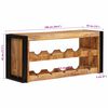 vidaXL Wine Rack Brown 100 x 45 x 33 cm Solid Rough Mango Wood