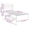vidaXL Bed Frame with Drawer with Headboard Manual Engineered Wood