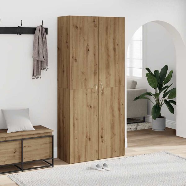 vidaXL Shoe Cabinet Artisan Oak 80x35.5x180 cm Engineered Wood