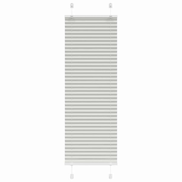 vidaXL Pleated Blind Light Grey 40x150 cm Fabric Width 39.4 cm Polyester