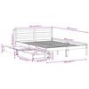 vidaXL Bed Frame without Mattress Wax Brown 140x190 cm Solid Wood Pine