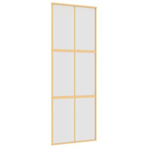 vidaXL Sliding Door Gold 76x205 cm Frosted ESG Glass and Aluminium
