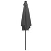 vidaXL Garden Parasol with LED Lights and Aluminium Pole 300 cm Anthracite