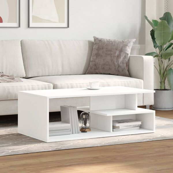 vidaXL Coffee Table White 102x55x35 cm Engineered Wood