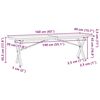 vidaXL Coffee Table X-Frame 160x40x45.5 cm Solid Wood Pine and Steel