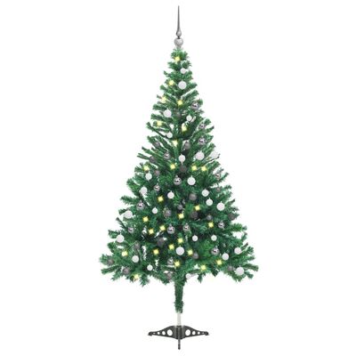 vidaXL Artificial Pre-lit Christmas Tree with Ball Set 120cm 230 Branches