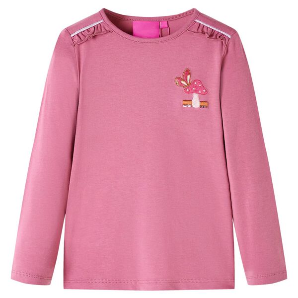 Kids' T-shirt with Long Sleeves Raspberry 92