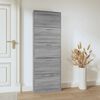 vidaXL Shoe Cabinet Grey Sonoma 59x17x169 cm Engineered Wood