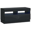 vidaXL LED TV Cabinet Black Engineered Wood