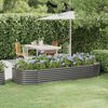 vidaXL Garden Raised Bed Galvanised Steel 249x100x36 cm Grey