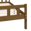 vidaXL Bed Frame without Mattress Honey Brown Solid Wood King Size