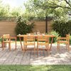 vidaXL 7 Piece Garden Dining Set Solid Wood Acacia