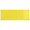vidaXL Kitchen Backsplash Yellow 110 x 40 x 0.6 cm Tempered Glass