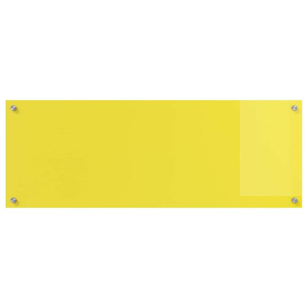 vidaXL Kitchen Backsplash Yellow 110 x 40 x 0.6 cm Tempered Glass