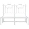 vidaXL Metal Bed Frame without Mattress with Headboard White 120x200cm