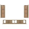 vidaXL 4 Piece TV Cabinet Set Sonoma Oak Engineered Wood