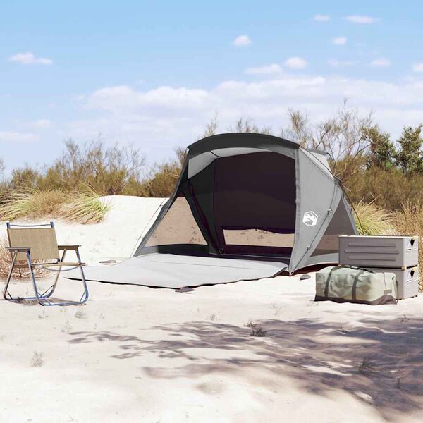 vidaXL Beach Tent 2-Person Grey Waterproof