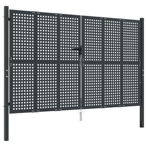 vidaXL Garden Gate Anthracite 300x200 cm Steel