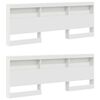 vidaXL Storage Headboard with Shelf White 180 cm Engineered Wood