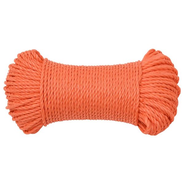 vidaXL Work Rope Orange 3 mm 25 m Polypropylene