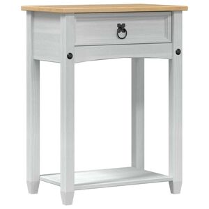 vidaXL Console table White 55 x 35 x 73 cm Solid Pine Wood