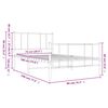 vidaXL Metal Bed Frame without Mattress with Footboard Black 75x190cm