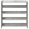 vidaXL Shoe Rack Concrete Grey 80x25x81 cm Engineered Wood