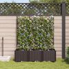vidaXL Garden Planter 3 pcs Brown 120 x 40 x 143 cm Steel