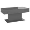 vidaXL Coffee Table | High Gloss Grey | Engineered Wood | Sleek Design