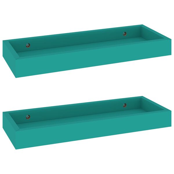 vidaXL Loggia Wall Shelves 2 pcs Blue 40x15x4 cm MDF