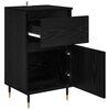 vidaXL Sideboard Black Oak 40 x 35 x 70 cm Engineered Wood and Iron
