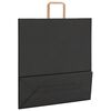 vidaXL Paper Bags 250 pcs with Handles Black 45x17x48 cm